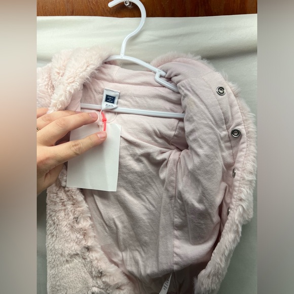 Janie and Jacking soft fleece bunting light pink size 0/3mo - Picture 5 of 8